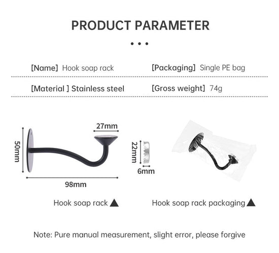 Stainless Steel Magnetic Soap Holder No Trace Paste Soap Holder in Toilet Soap Box Drain Rack Bathroom Shelf