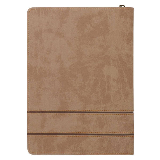 Journal Classic Zip Taupe All Things are Possible Matt 19:26