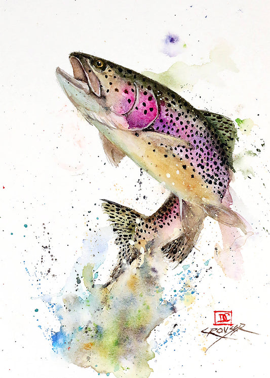5 x 7" Greeting Card  'JUMPING RAINBOW'