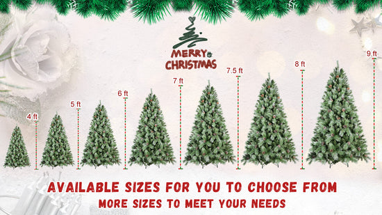 8 Ft The Full-Bodied Pre-Decorated Pinecone Christmas Tree