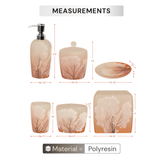 Bathroom Set – Carruthers, 6 Piece Silver