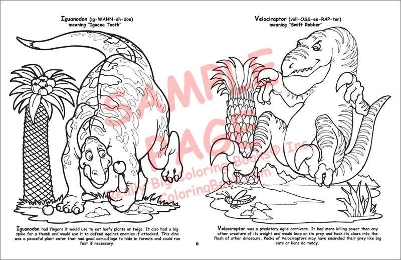 Dinosaur LapTop Coloring Book 17"x11"