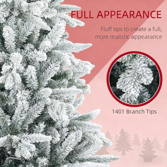 Hinged Xmas Tree - Artificial Flocked Christmas Tree