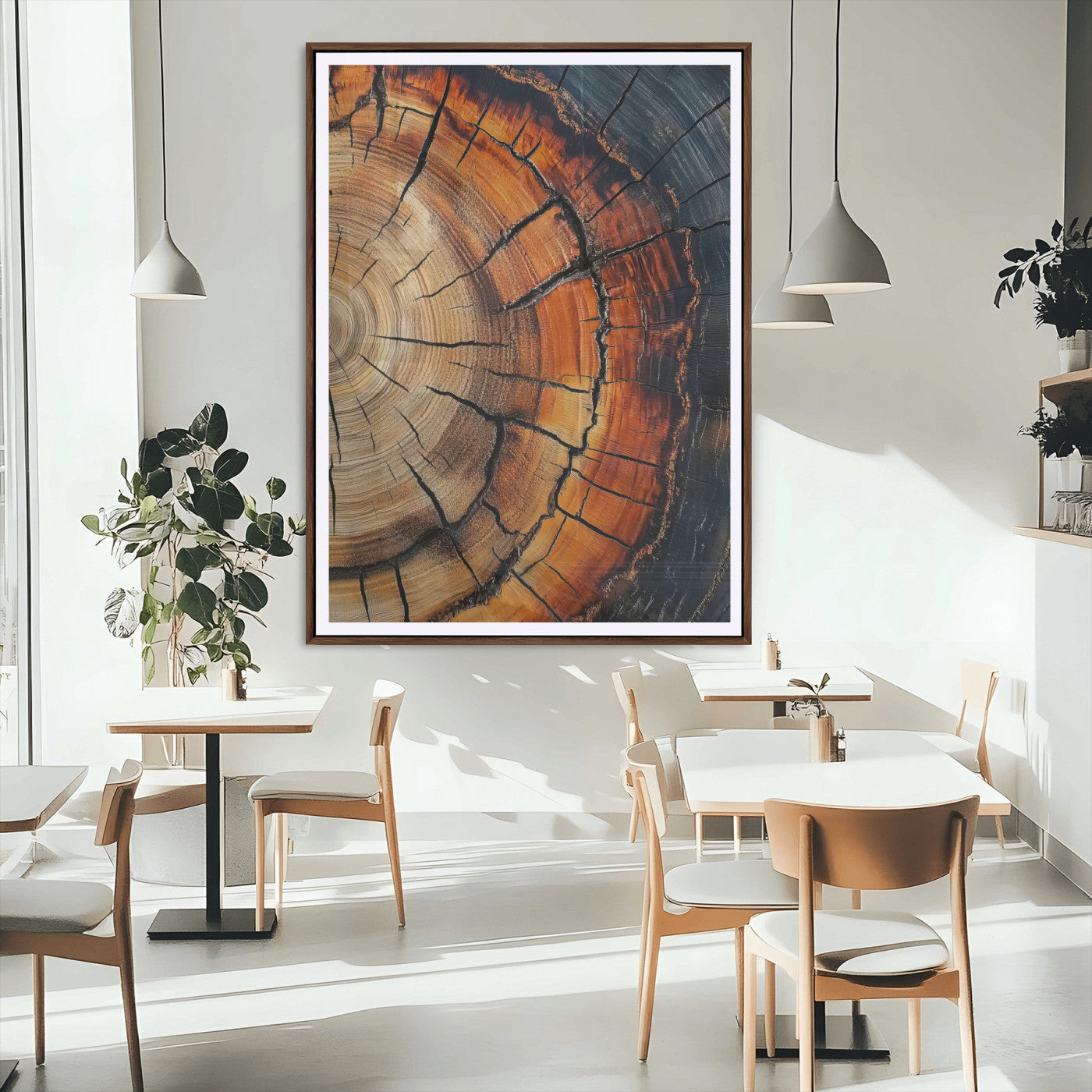 Rustic Wood Wall Art Canvas Print – Framed Nature Earthy