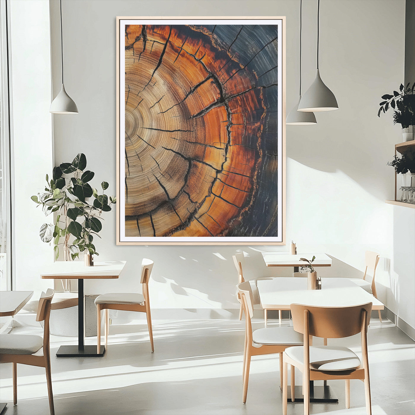 Rustic Wood Wall Art Canvas Print – Framed Nature Earthy