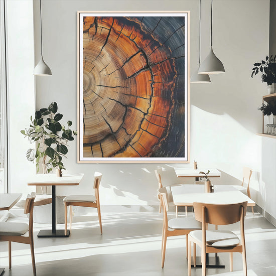 Rustic Wood Wall Art Canvas Print – Framed Nature Earthy