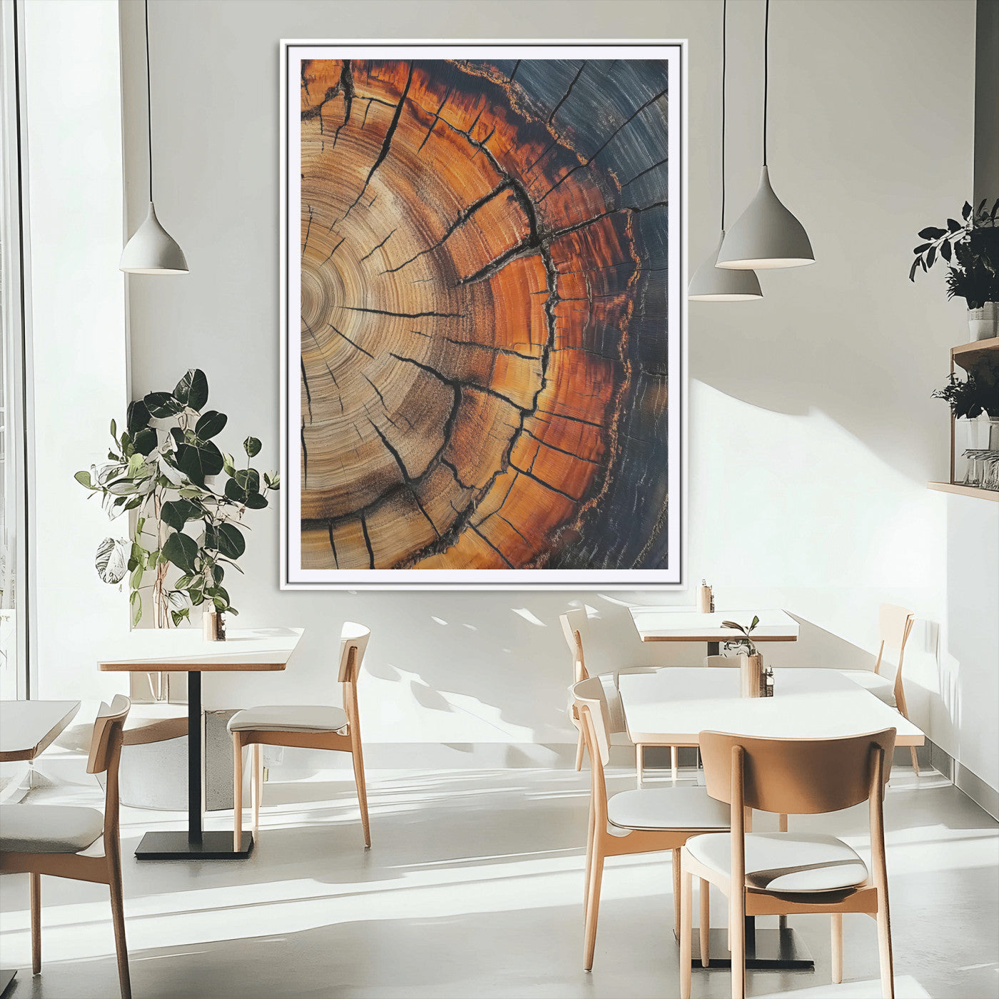 Rustic Wood Wall Art Canvas Print – Framed Nature Earthy