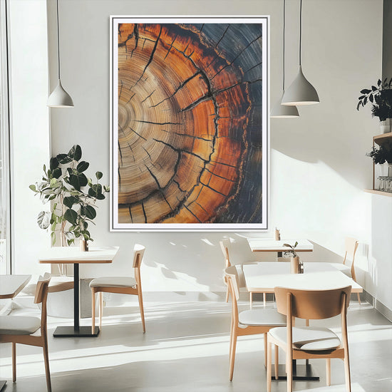 Rustic Wood Wall Art Canvas Print – Framed Nature Earthy