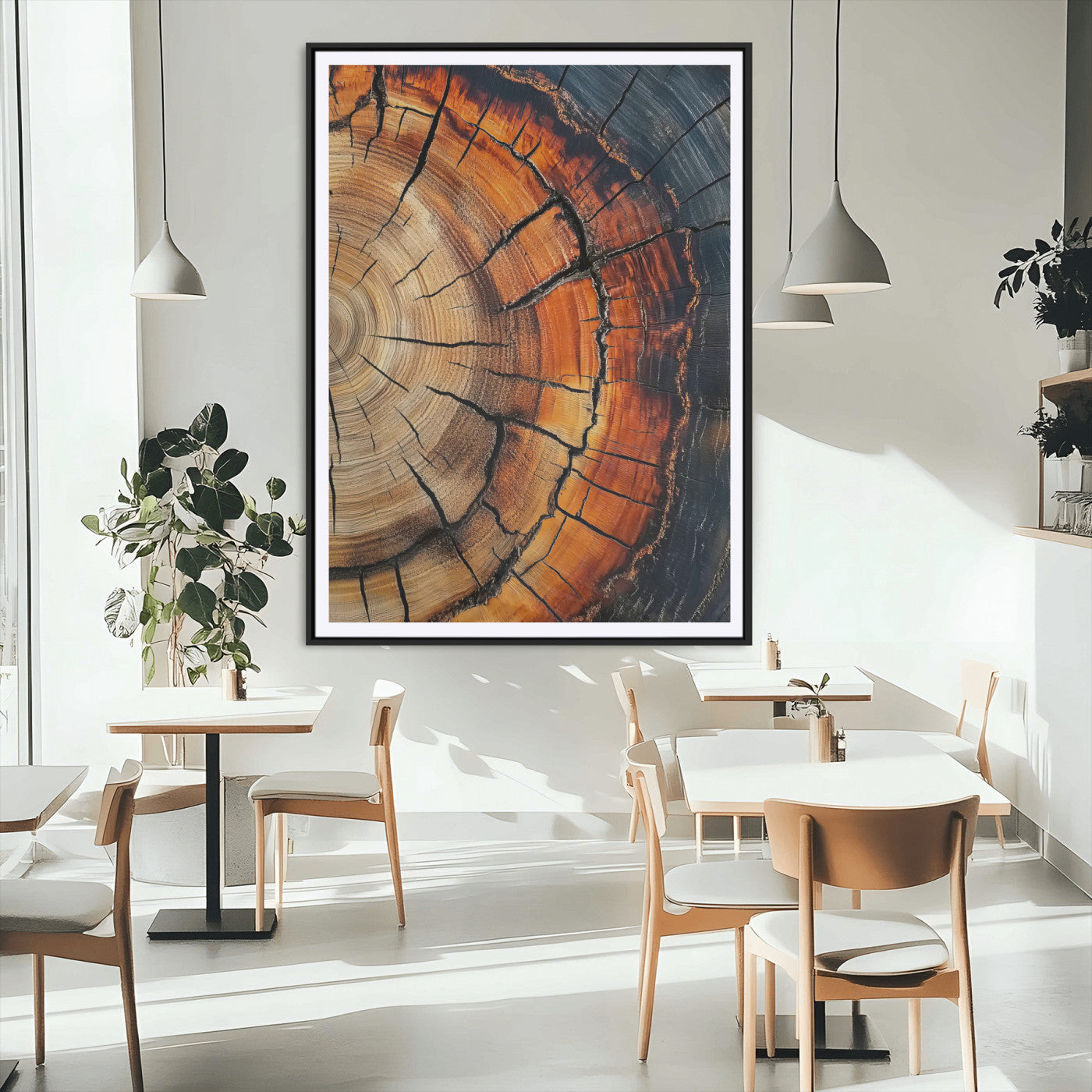 Rustic Wood Wall Art Canvas Print – Framed Nature Earthy