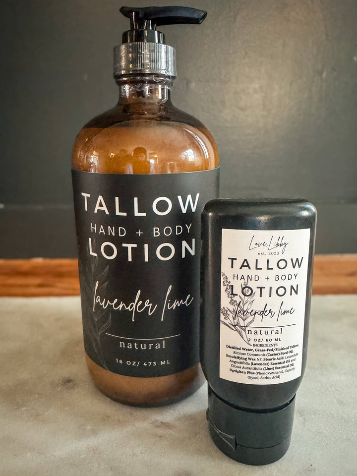 Lavender Lime Tallow Hand + Body Lotion