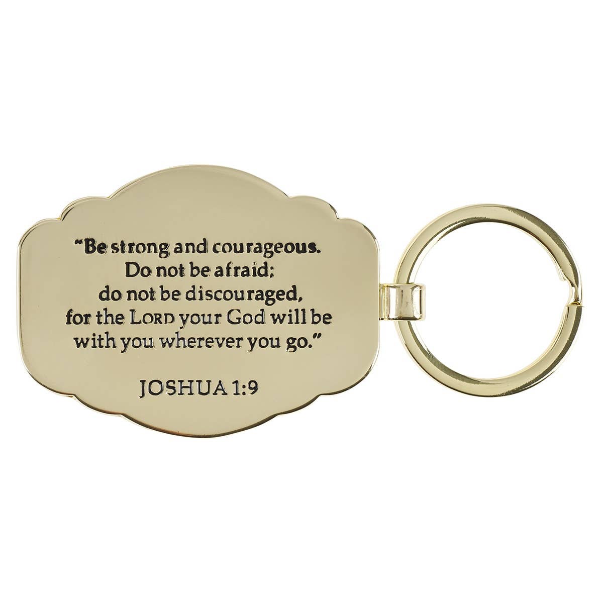 Keychain Be Strong & Courageous Josh. 1:9