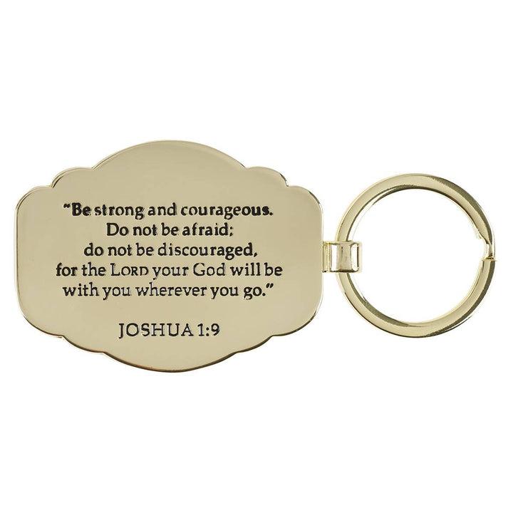 Keychain Be Strong & Courageous Josh. 1:9