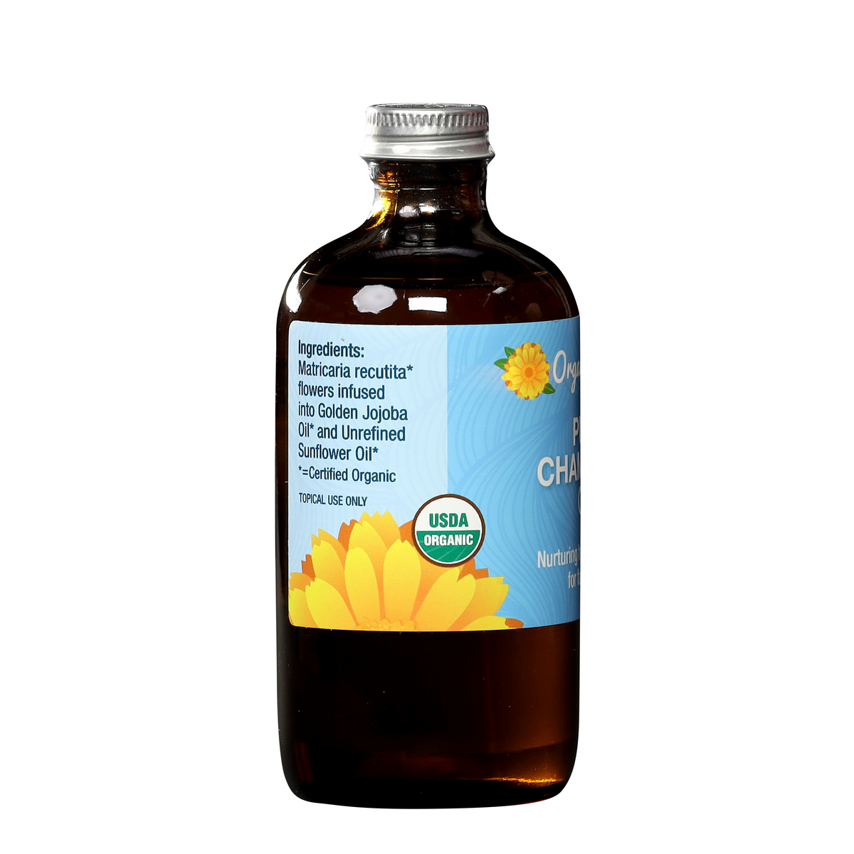 Pure Chamomile Infused Oil – Certified Organic Herbal Oil for Sensitive Skin, Eczema & More