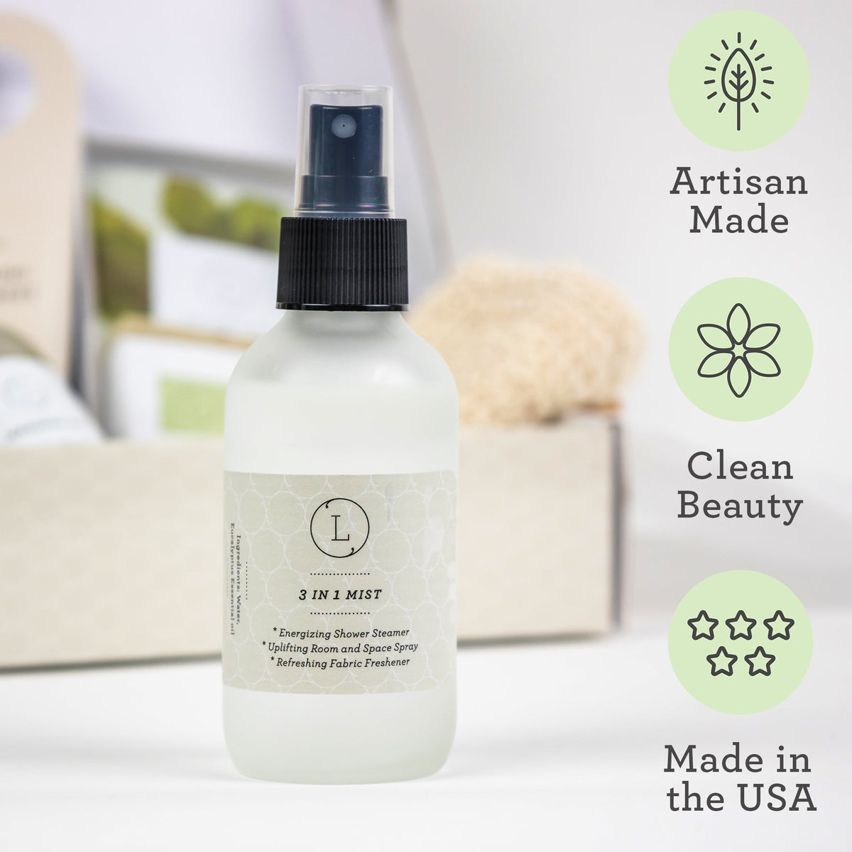 Natural Spa Gift Box – 4-Piece Aromatherapy Wellness Set