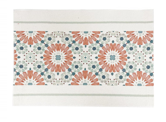 Fennco Styles Diamond Print Braided Cotton Placemats 14" W x 19" L, Set of 4