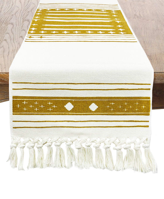 Fennco Styles Diamond Print Braided Cotton Placemats 14" W x 19" L, Set of 4