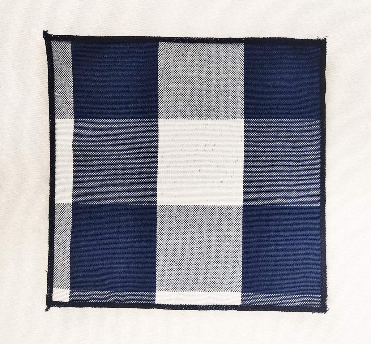 Buffalo Check Double Layers Reversible Coasters 6"W x 6"L, Set of 4 - Handmade in USA - Plaid Cocktail Napkins for Everyday Use and Special Occasion