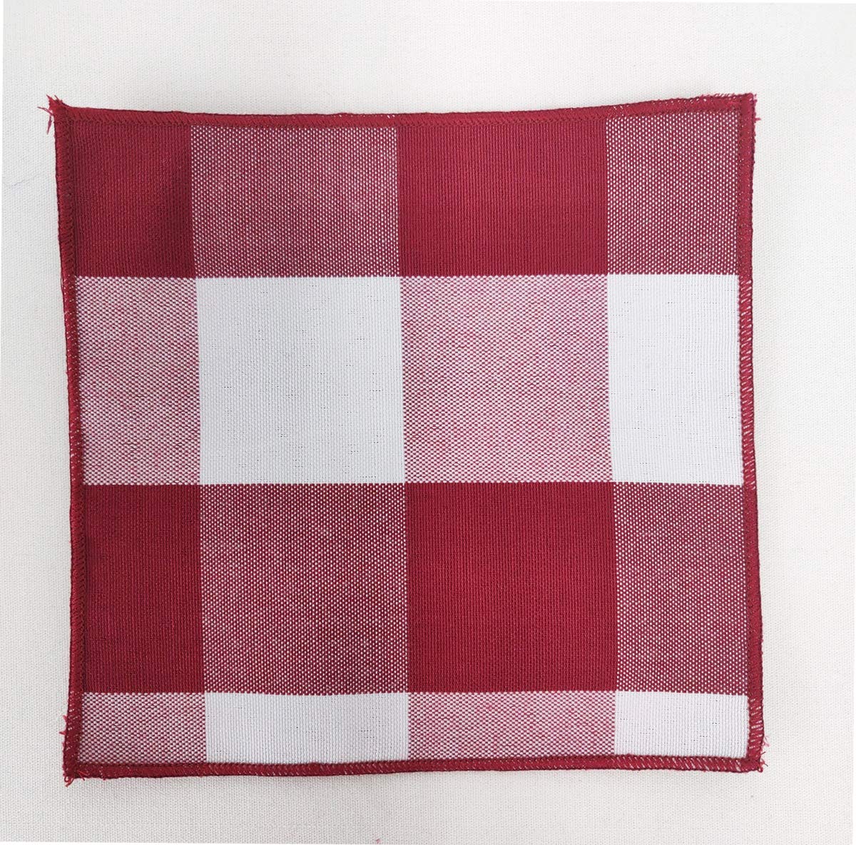 Buffalo Check Double Layers Reversible Coasters 6"W x 6"L, Set of 4 - Handmade in USA - Plaid Cocktail Napkins for Everyday Use and Special Occasion