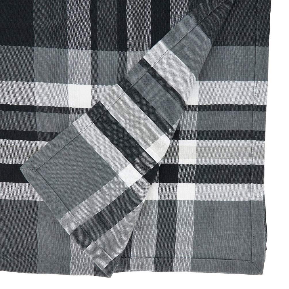 Contemporary Stripe Border Design Cotton Tablecloth