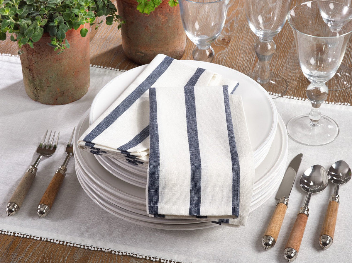 Bellaria Collection Ribbed Tassel Reversible Table Linen Tablecloth