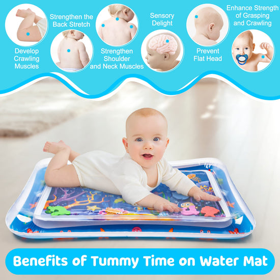 MyPool Inflatable Tummy Time Water Mat for Babies