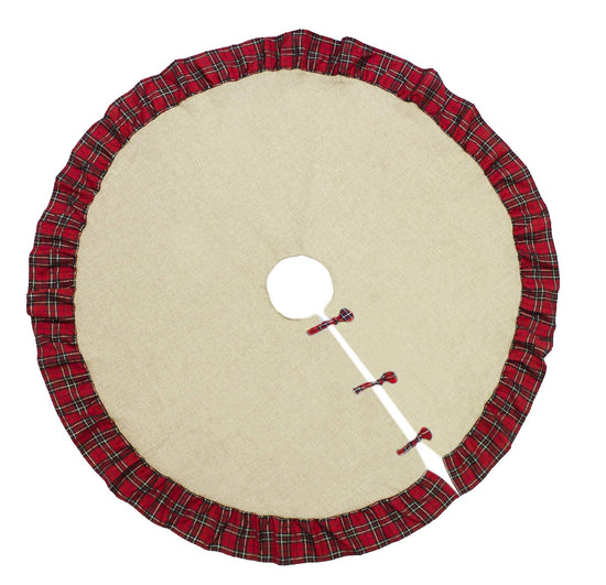 Fennco Styles Holiday Tartan Plaid Dazzle Christmas Decorative Tree Skirt
