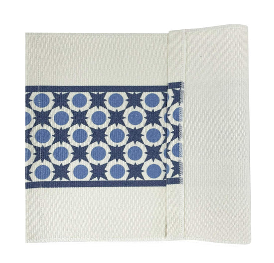 Fennco Styles Diamond Print Braided Cotton Placemats 14" W x 19" L, Set of 4