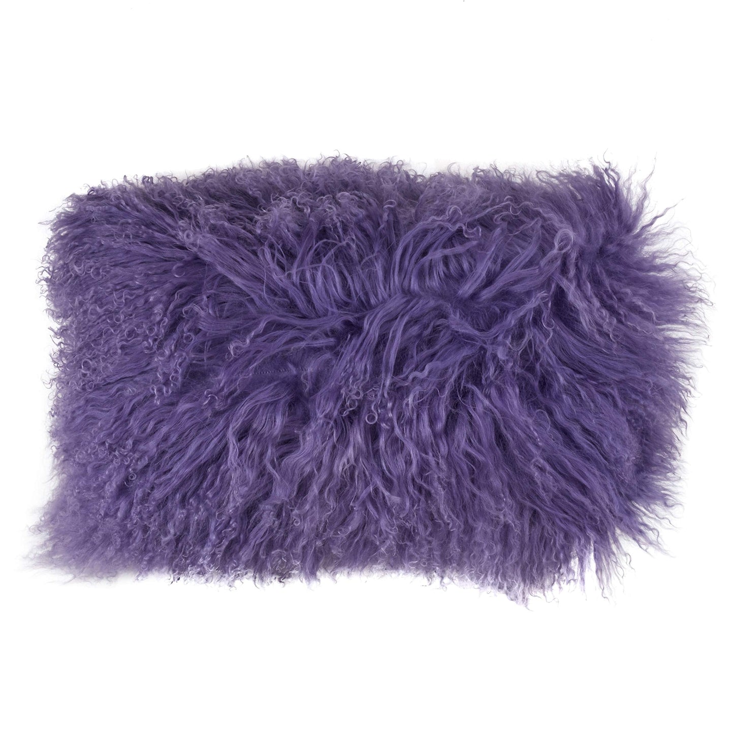Fennco Styles Genuine Mongolian Lamb Fur Decorative Filled Throw Pillow - Soft Plush Wool Accent Pillow for Home, Couch, Living Room, Office and Holiday Décor