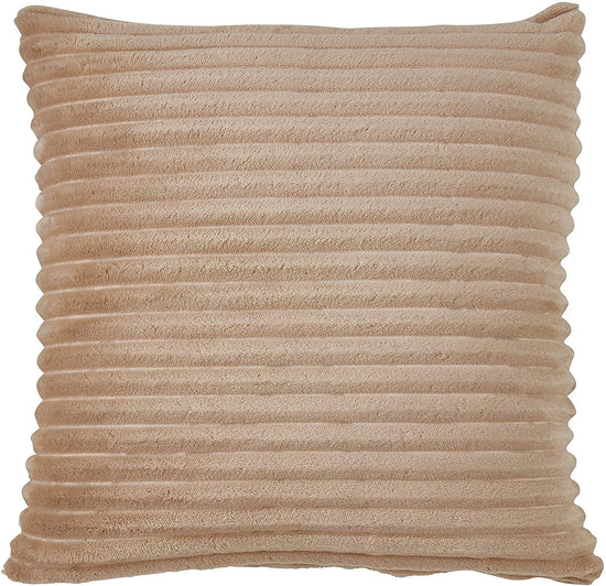 Plush Faux Rabbit Fur Throw Pillow 18" W x 18" L – Cushion for Couch, Bedroom, Living Room and Office Décor
