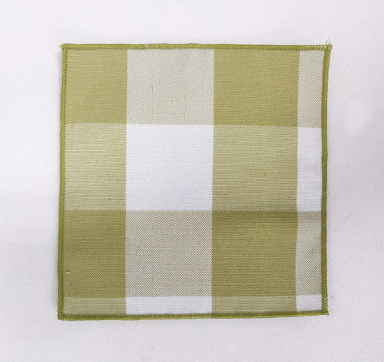 Buffalo Check Double Layers Reversible Coasters 6"W x 6"L, Set of 4 - Handmade in USA - Plaid Cocktail Napkins for Everyday Use and Special Occasion