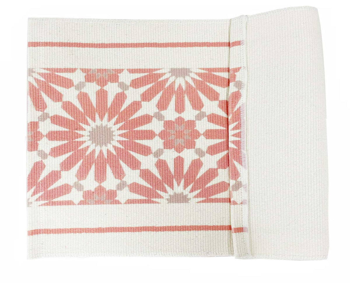 Fennco Styles Diamond Print Braided Cotton Placemats 14" W x 19" L, Set of 4