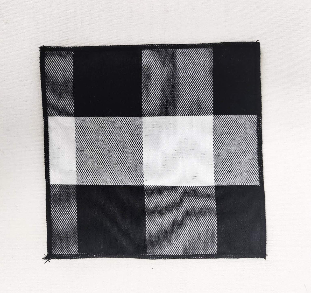 Buffalo Check Double Layers Reversible Coasters 6"W x 6"L, Set of 4 - Handmade in USA - Plaid Cocktail Napkins for Everyday Use and Special Occasion