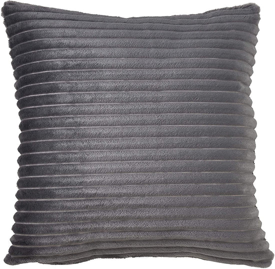 Plush Faux Rabbit Fur Throw Pillow 18" W x 18" L – Cushion for Couch, Bedroom, Living Room and Office Décor