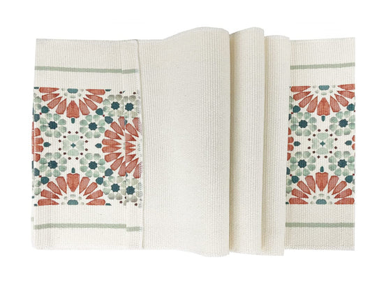 Fennco Styles Diamond Print Braided Cotton Placemats 14" W x 19" L, Set of 4