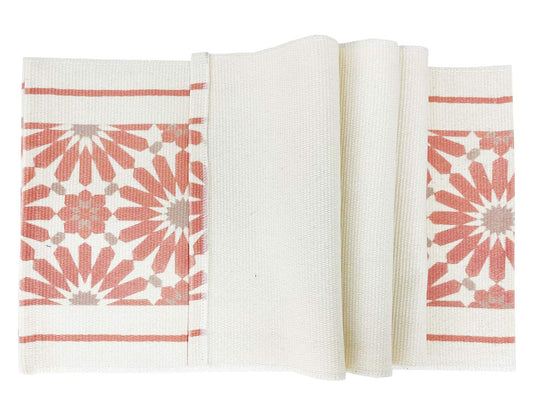 Fennco Styles Diamond Print Braided Cotton Placemats 14" W x 19" L, Set of 4