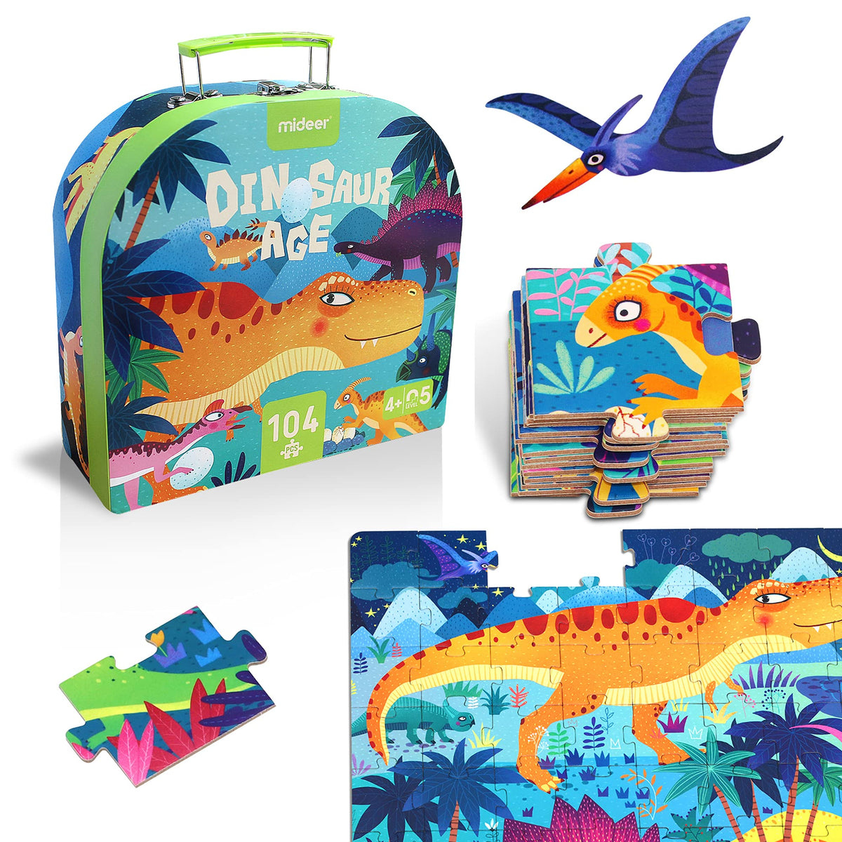 Prehistoric Age Dinosaur Puzzle - 104 Pieces