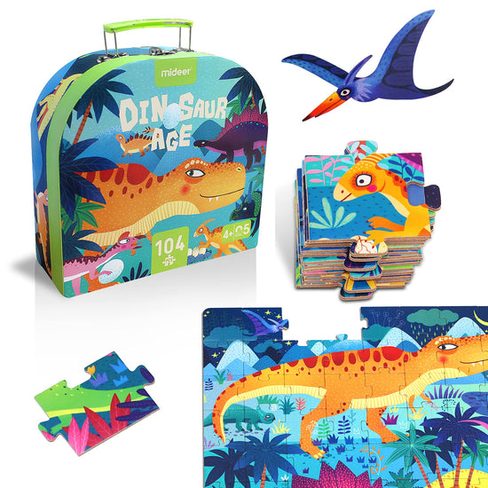Prehistoric Age Dinosaur Puzzle - 104 Pieces