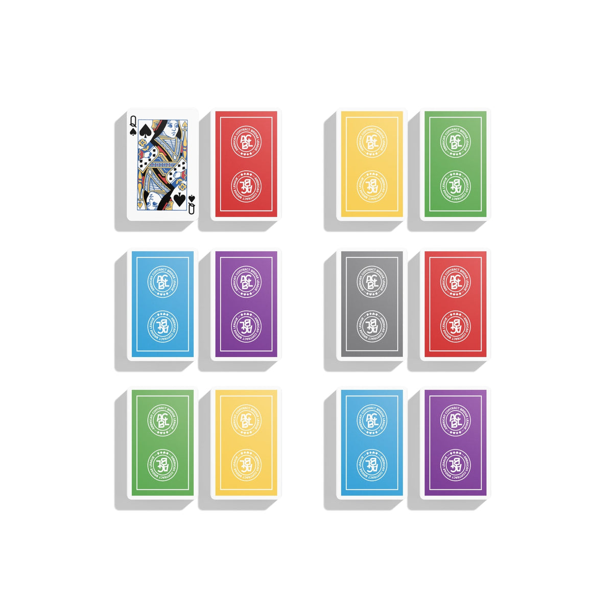 Regular Index 6 Boxed Double Decks - Traditional Coated ACBL Bridge Playing Cards