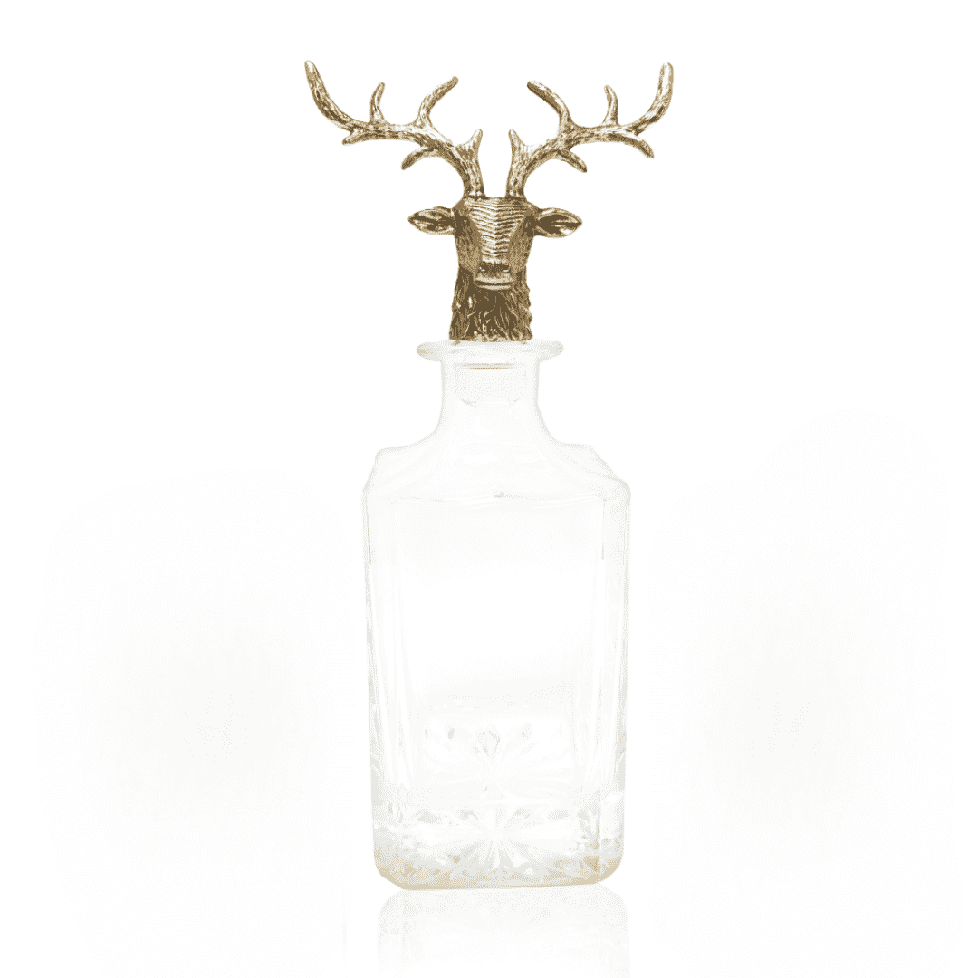 Gold Stag Deer Decanter