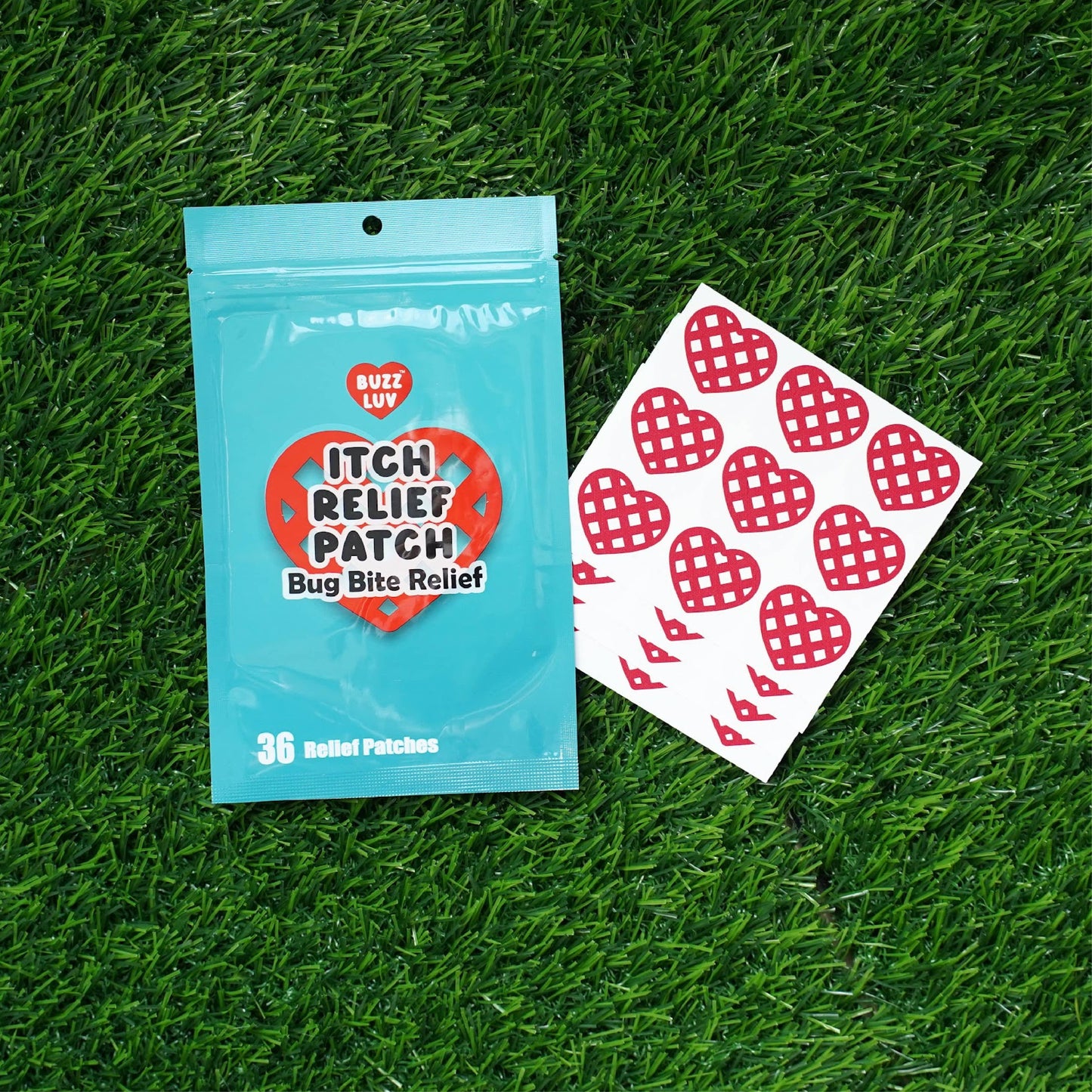 BuzzLuv Bug Bite Relief Patches – Waterproof, Chemical-Free Hydrocolloid Bandages (Clear, Non-Toxic)