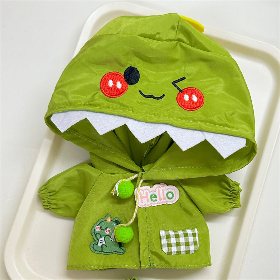 10cm20cm Cotton Doll Clothes Suit Cute Animal Outdoor Raincoat