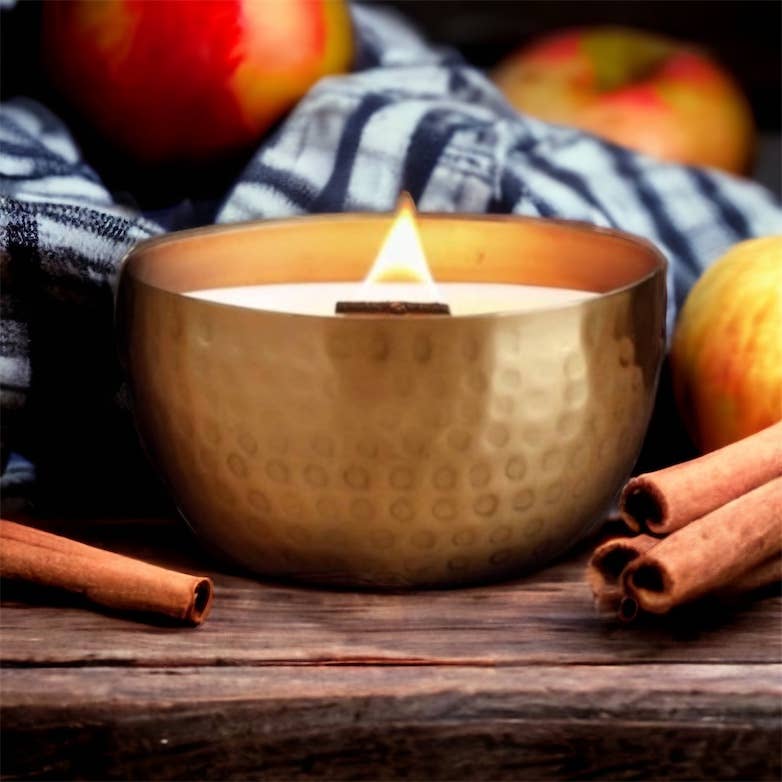 Autumn Brass Bowl Collection-Solid Brass 14ozPure Soy Candle