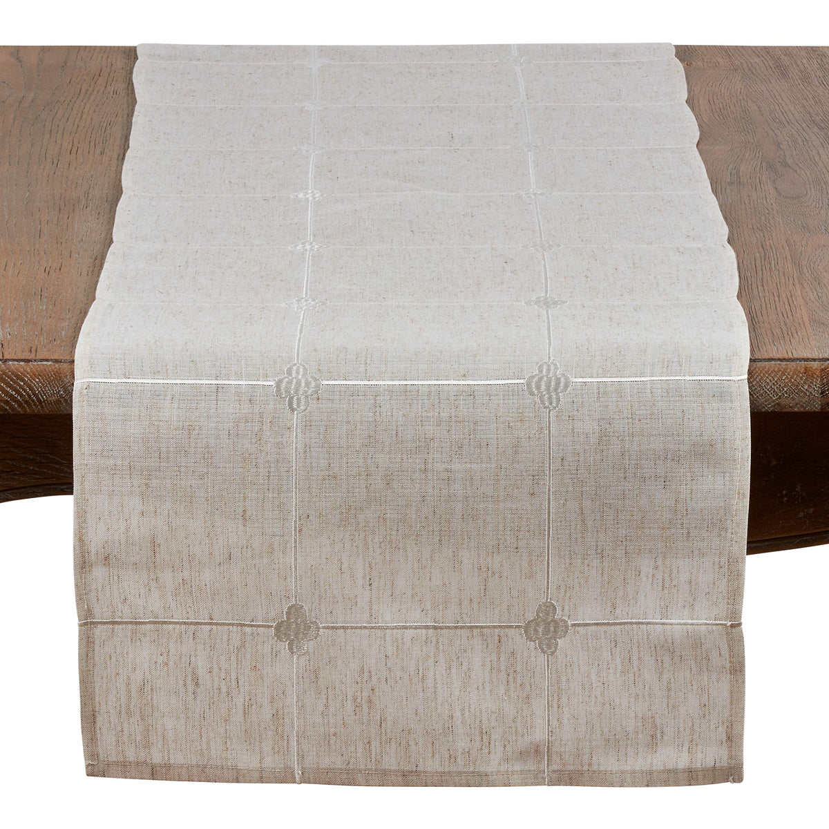 Beautiful Embroidered Check Pattern Decorative Tablecloth