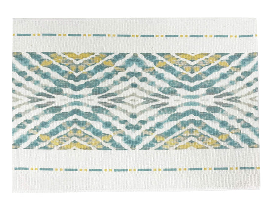 Fennco Styles Diamond Print Braided Cotton Placemats 14" W x 19" L, Set of 4