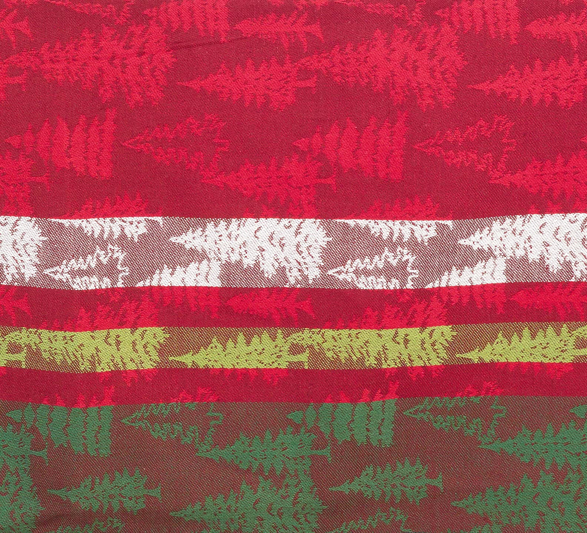 Fennco Styles Christmas Tree Plaid Design 100% Cotton Table Linens - Various Sizes for Home, Holiday, Family Gathering and Special Occasion