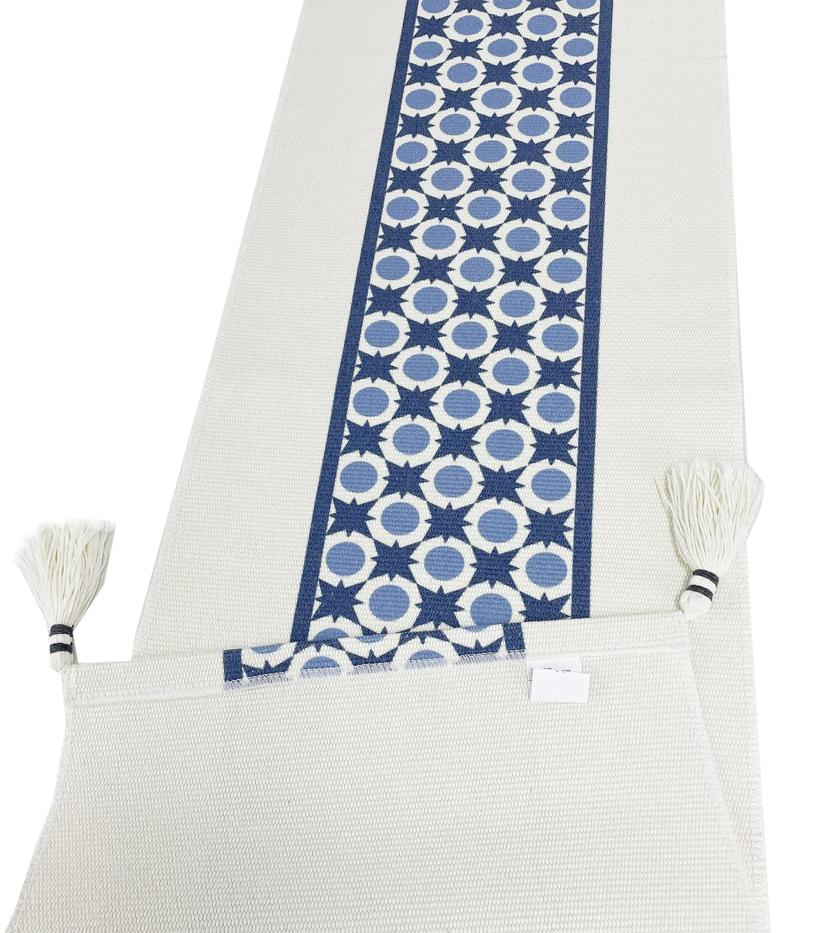 Fennco Styles Diamond Print Braided Cotton Placemats 14" W x 19" L, Set of 4