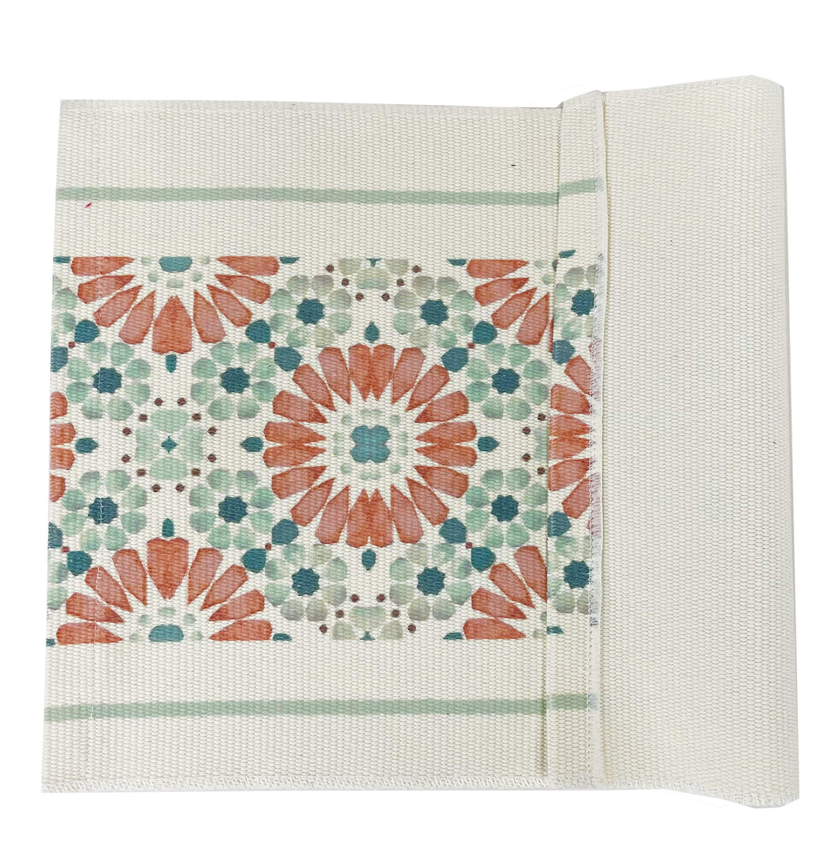Fennco Styles Diamond Print Braided Cotton Placemats 14" W x 19" L, Set of 4