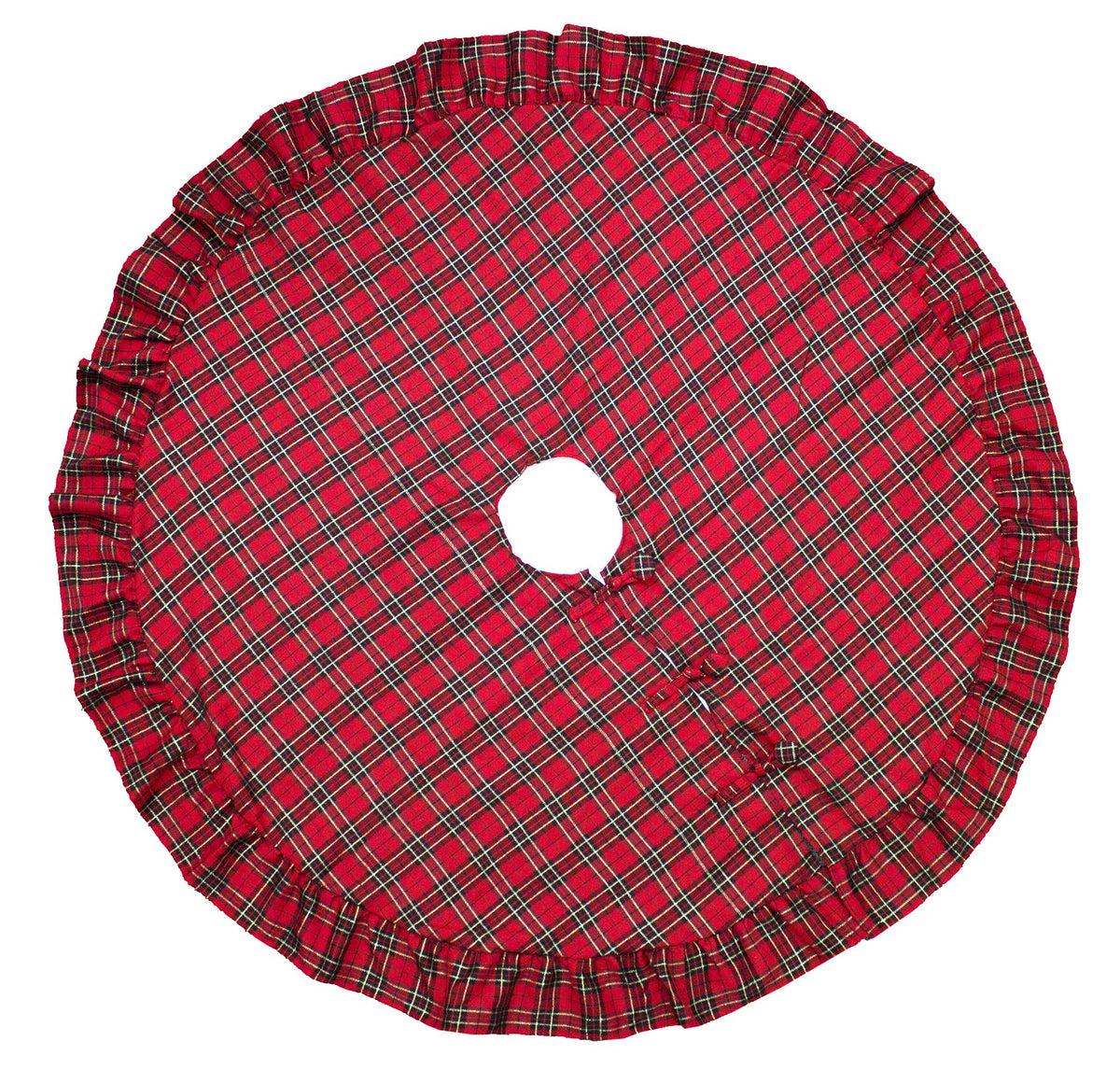 Fennco Styles Holiday Tartan Plaid Dazzle Christmas Decorative Tree Skirt