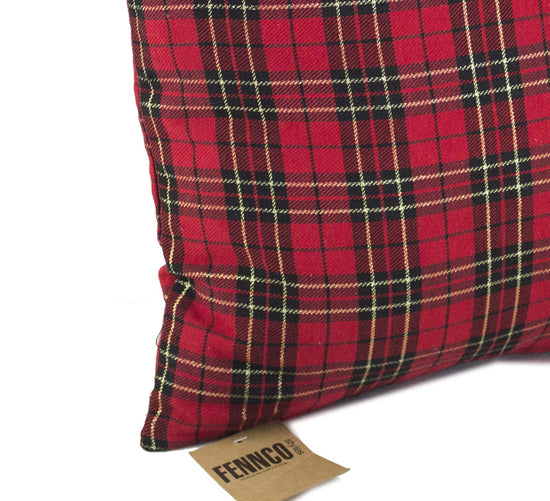 Holiday Tartan Plaid Dazzle Christmas Decorative Throw Pillow — decorative throw pillow for cozy home styling distinctive decor choice
