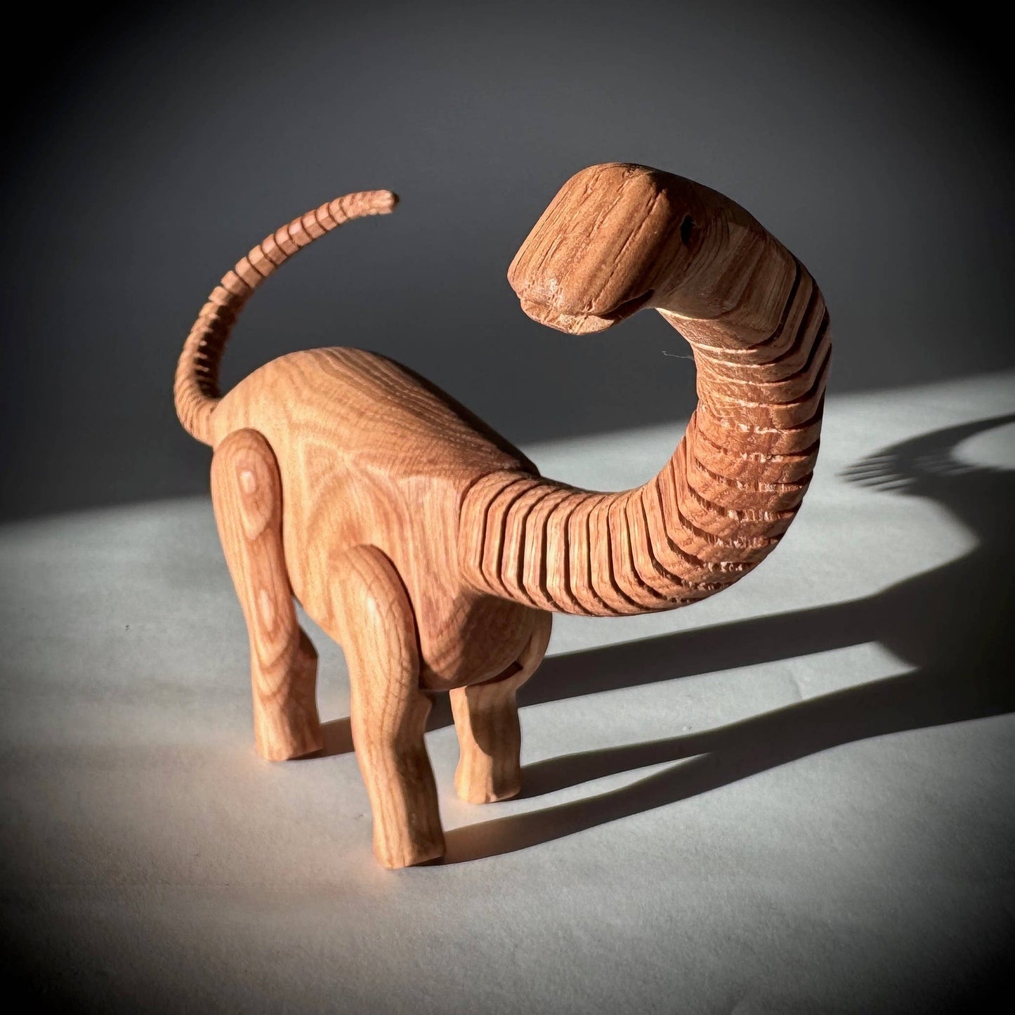 Wooden Apatosaurus Dinosaur with Magnetic Joints